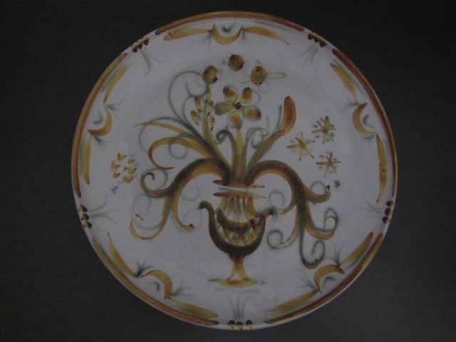 Grand PLAT Rond ARCOPAL, Saladier Verre Trempé, Motif aster