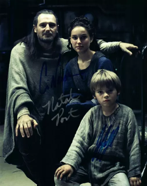 Natalie Portman Liam Neeson Lloyd signed 8x10 Photo Pic autographed NICE + COA