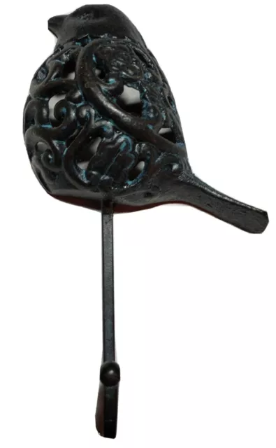 Cast Iron Bird Wall Decor/Hook for Inside or Outdoors