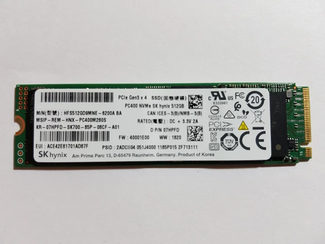 SK HYNIX 512GB PC400 NVMe SSD for laptops and PC £80.00 - PicClick UK