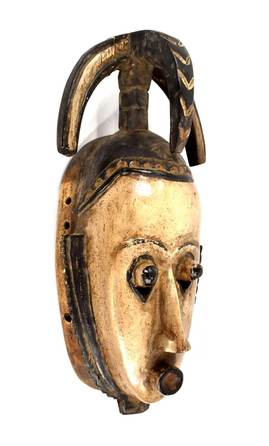 Guro Yaure Portrait Mask Horned | Cote d'Ivoire African Art