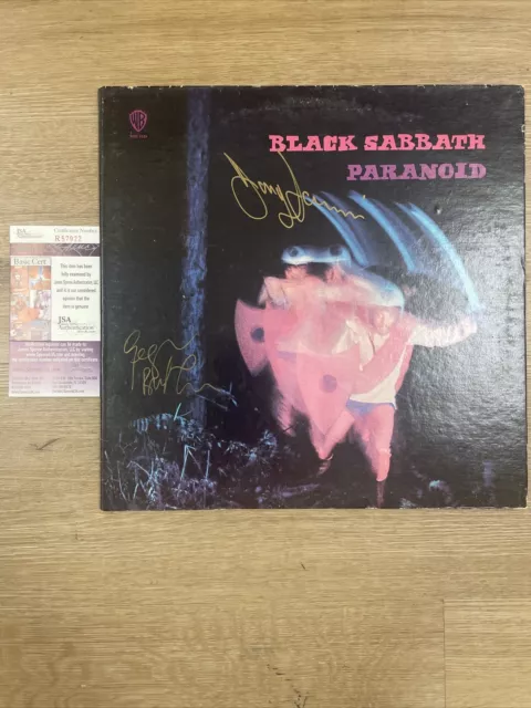 Black Sabbath Paranoid LP Signed by Tony Iommi & Geezer Butler - JSA Authentic