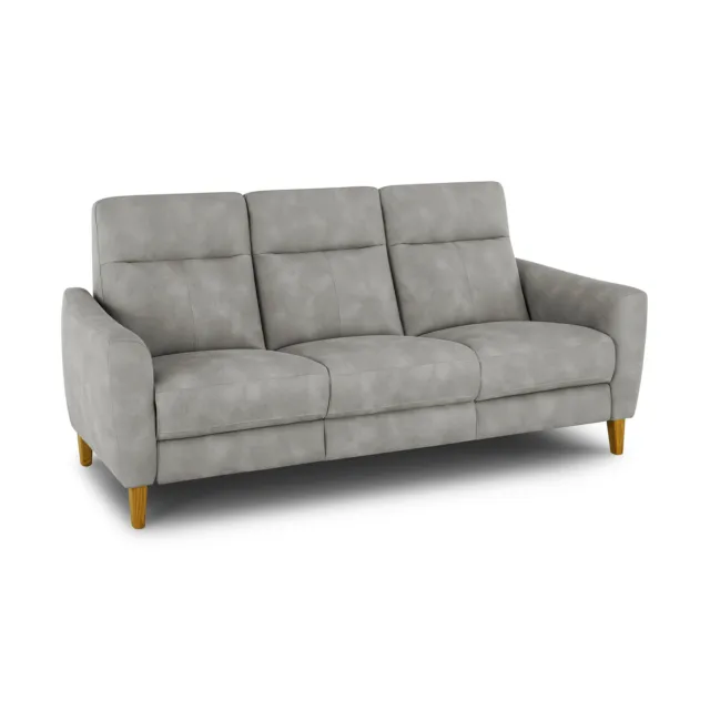 Oak Furnitureland Sofa Dylan 3 Seater Oxford Grey Fabric Oak Legs RRP £899.99