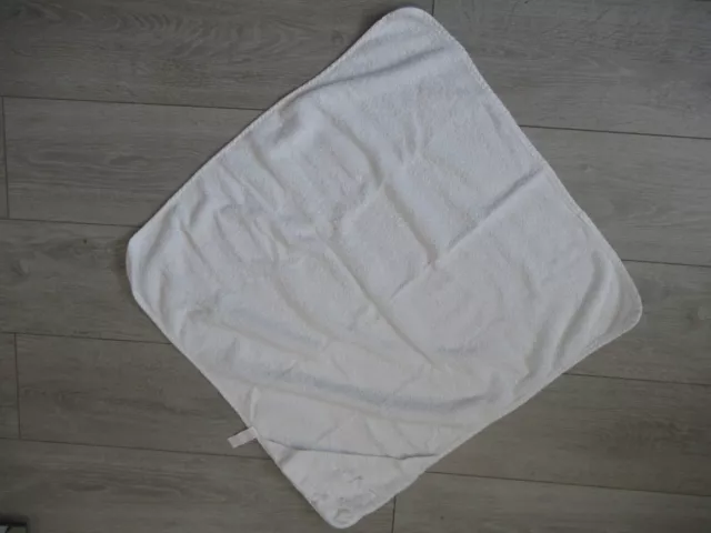 serviette cape de bain bébé mixte blanche - nuage