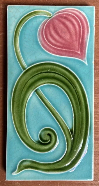 Alfred Meakin - Antique Art Nouveau Majolica Border Tile C1900