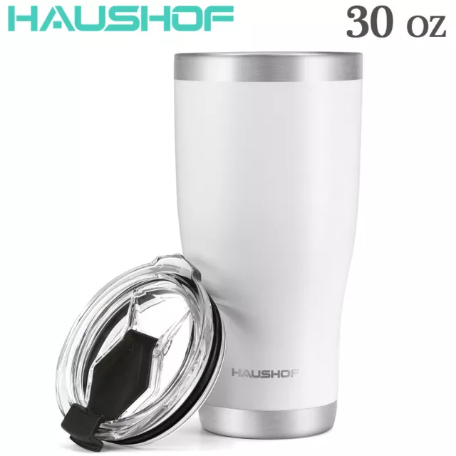 HAUSHOF 30 oz Travel Mug Tumbler Double Wall Vacuum Insulated Tumbler Water Cups