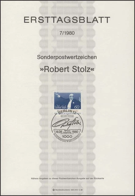 ETB 07/1980 Robert Stolz, Komponist