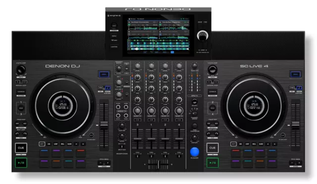 Denon DJ SC Live 4 Controller Mixer 4-Deck Standalone 7" Touch Display Jog Wheel