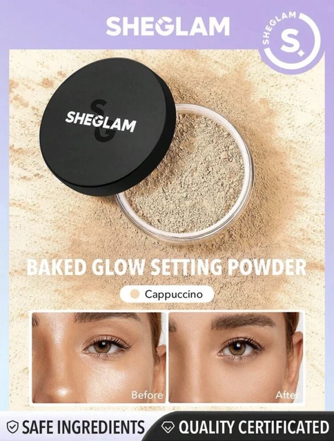 SHEGLAM gebackenes Leuchten Einstellpulver-Cappuccinoöl Control Lose Einstellpulver