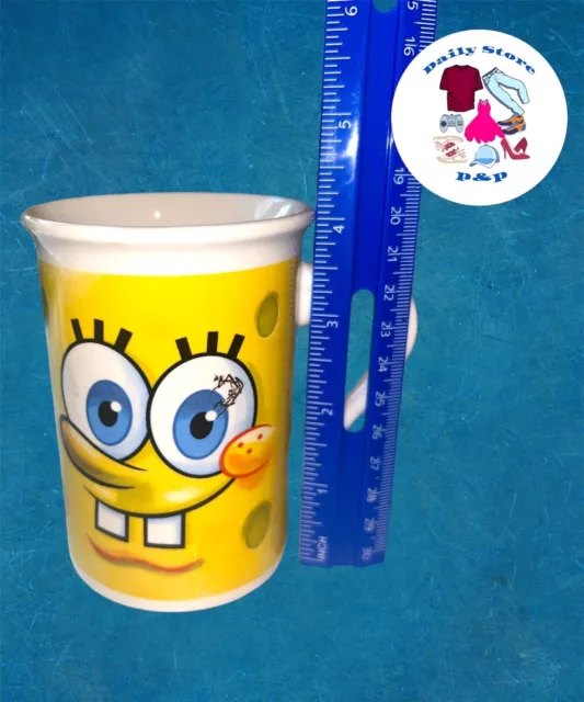 Sponge Bob Square Pants Double Sided Coffee Mug Yellow  Pre-Owned...