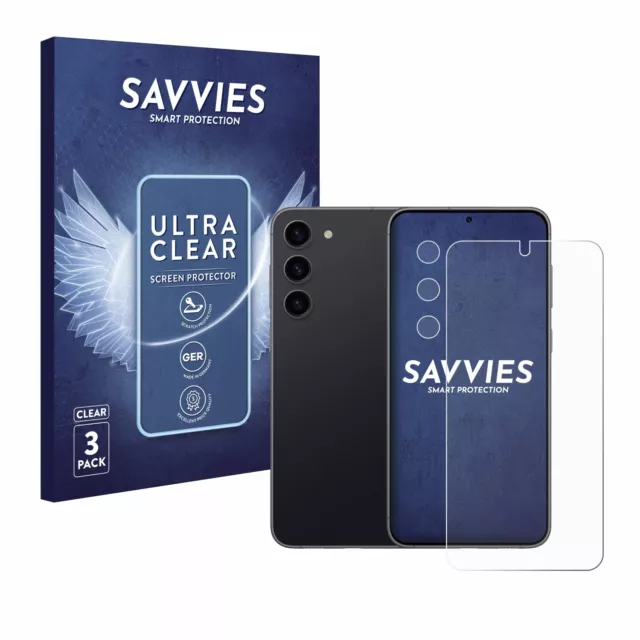 6x Proteggi Schermo per Samsung Galaxy S23 (Fronte+Fotocamera) Pellicola