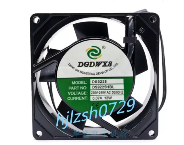 1PCS  DGDWXS DS9225HBL 220V-240V 9025 0.07A 13W 9CM Cooling Fan 2-wire