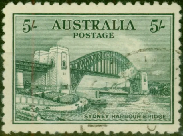 Australia 1932 5s Blue-Green Sydney Harbour Bridge SG143 V.F.U