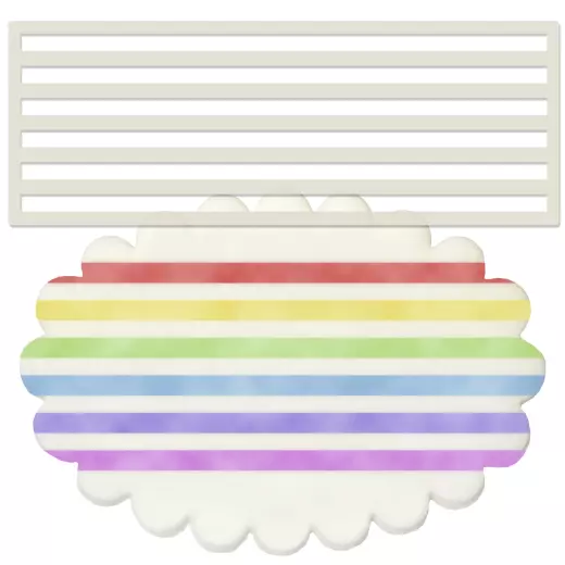 Horizontal Stripes Boarder Stencil Cake Decorating Crafting Airbrush