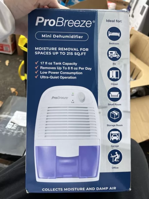 Pro Breeze 1 Pint Portable Dehumidifier Small Rooms up to 215 sq. ft. PB-02R-US