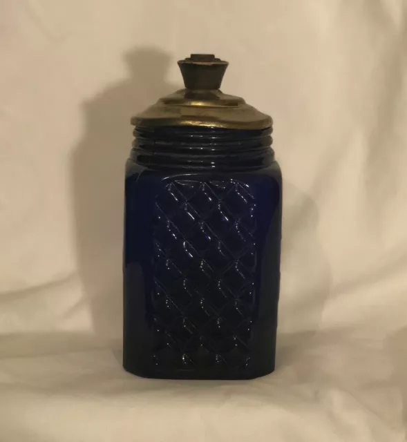 BEAUTIFUL Antique Royal Blue Russian Tea Caddy 19C