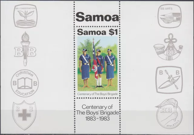 Samoa S/S 100th Ann Boys' Brigade 1983 MNH-5 Euro