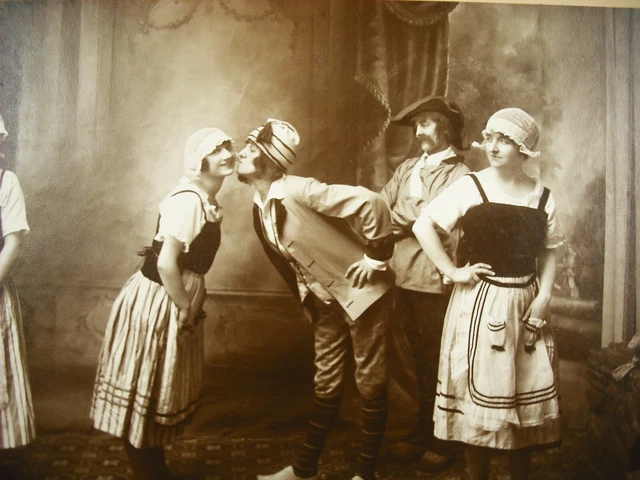 Fotografia Originale c1920 Arloing Fringuello & Guelpa Luco Vichy Théatre Attori