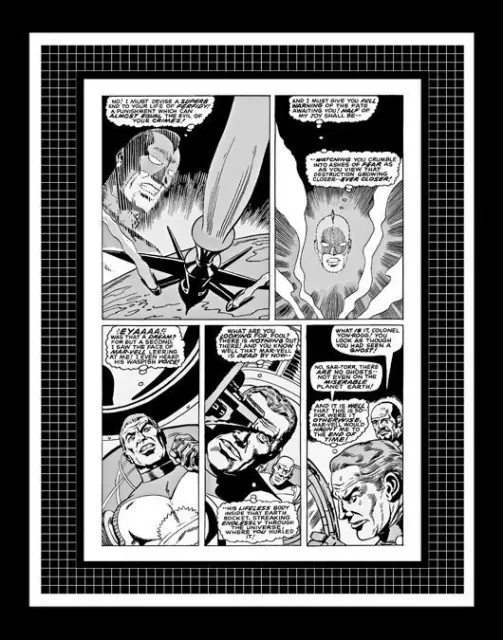 Dick Ayers Captain Marvel #12 Rare Production Art Pg 4 Monotone