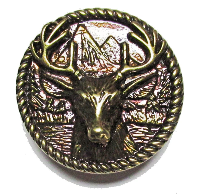 Badge Broche Tête De Loup - Métal Coulé Bronze - NagaPatches - Neuf