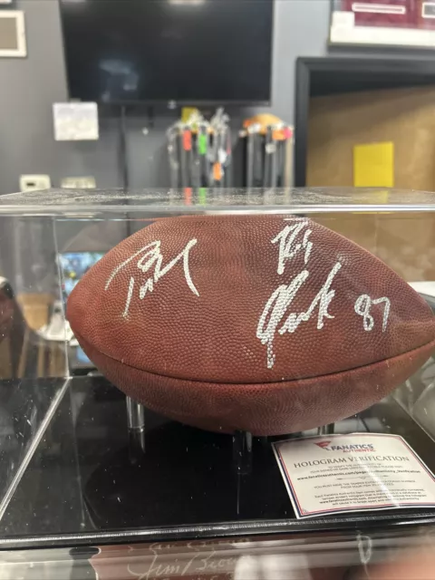 Tom Brady Rob Gronkowski Signed NFL The Duke Football COA by Fanatics