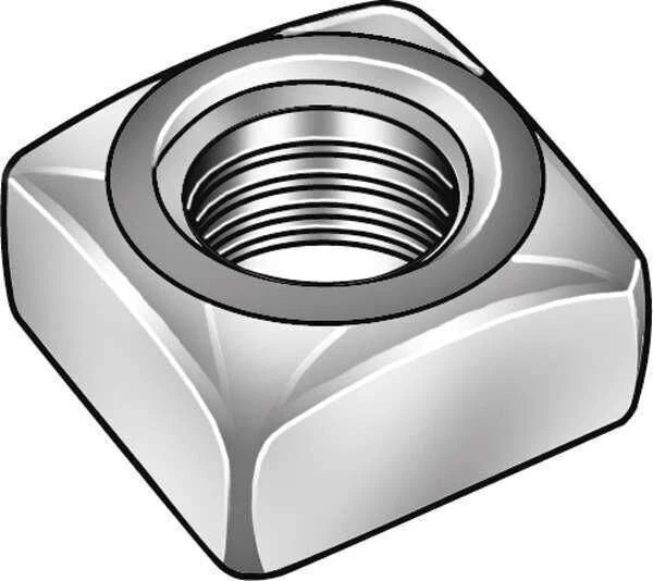 ZORO SELECT 1"-8 Low Carbon Steel Plain Finish Square U11120.100.0001