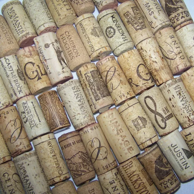 Natural Used Wine Corks Lot of 50 Good Variety Recycle Upcycle Wedding Crafts