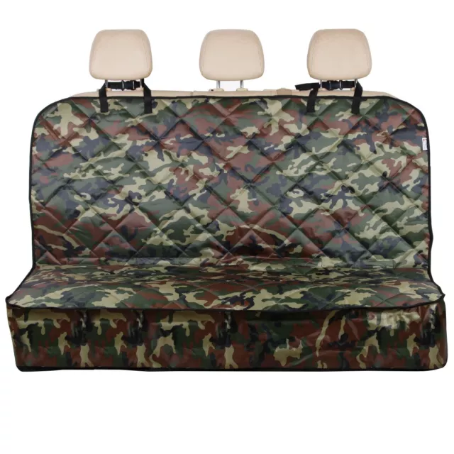 FOR MERCEDES-BENZ X CLASS - Green Camouflage Quilted Pet Cat Dog Rear Seat Cover