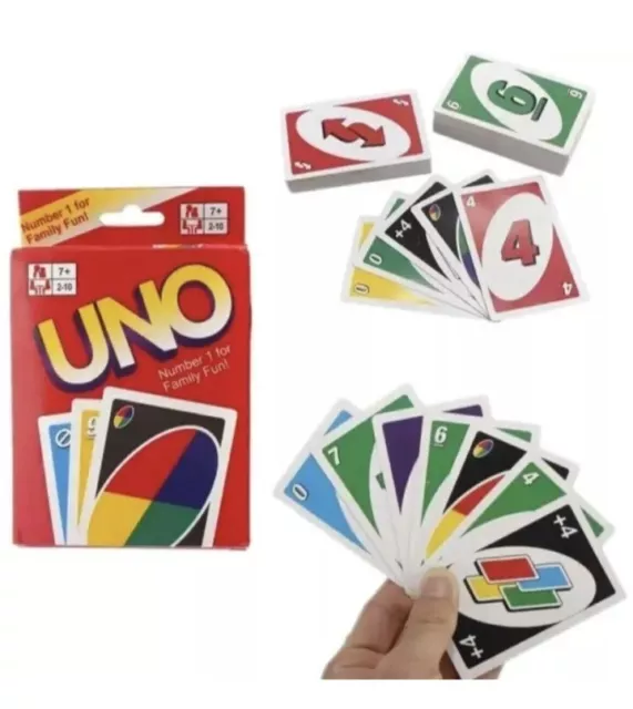 Uno Classic Original Kartenspiel Mattel, Familienspiel 2-10 Personen, Neu - OVP