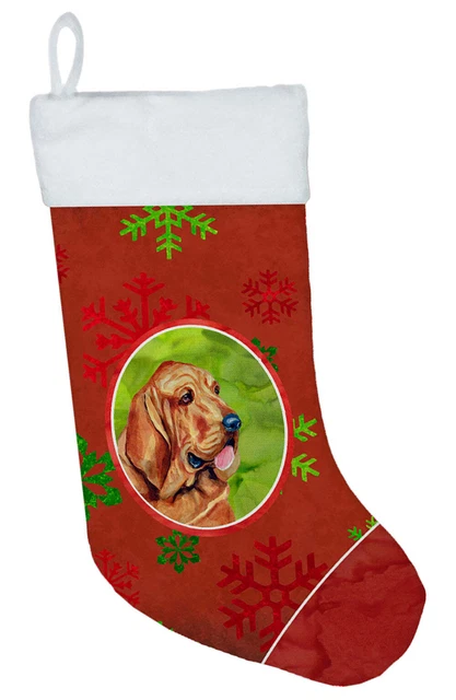 Bloodhound Snowflakes Merry Christmas Tree Stocking LH9331-CS-SUK