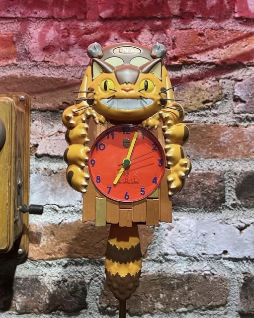 Catbus Clock STUDIO GHIBLI THE Cat Bus Wall Clock Pendulum My Neighbor Totoro £139. ...