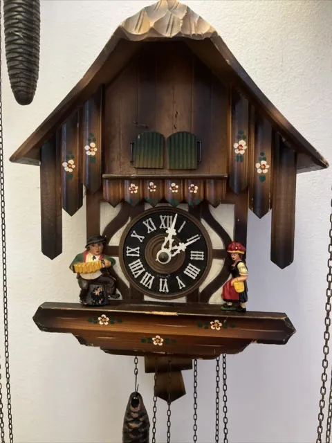Vintage German Cuckoo Clock Hubert Herr Bass  Triberg Germany