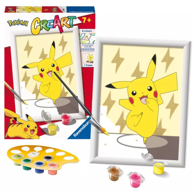 Ravensburger CreArt Pokemon Numbers for Children-Painting Arts and Crafts Kits f