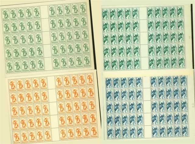French Madagascar 1946- MNH stamps. Yvert Nr.: 300/318.Sheet of 50(EB) AR1-00267