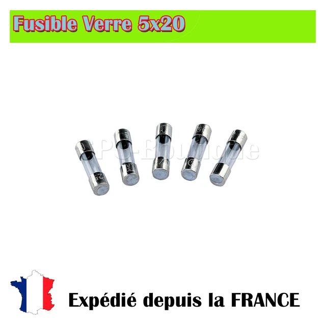 Fusible verre 5x20 - Rapide 1.6A/250V (5 Piéces)