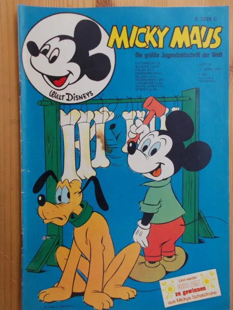 Comics, Hefte, MICKY MAUS, Band Nr. 16/1971 , ohne Beilage, Walt Disney, Ehapa