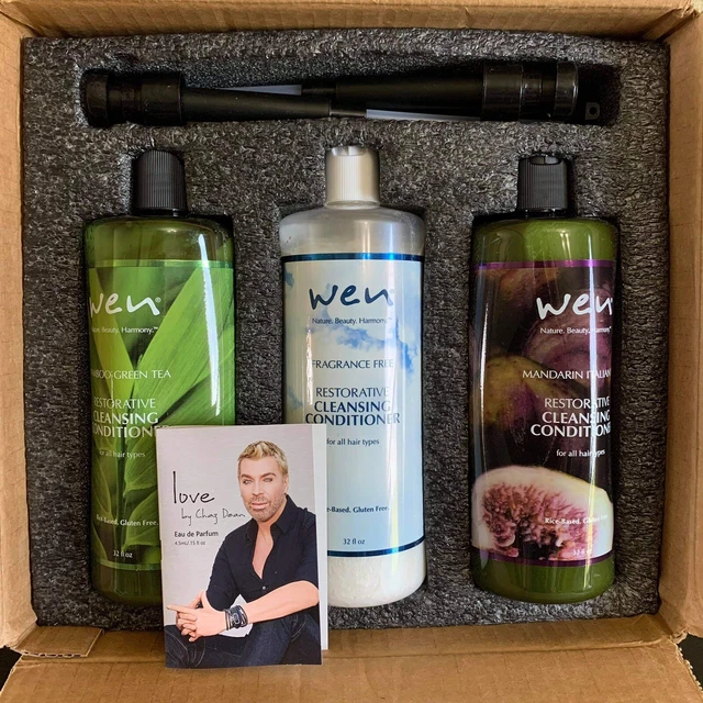 Wen Gift Set 3 32oz Restorative Cleansing Conditioner Rice Based Gluten Free