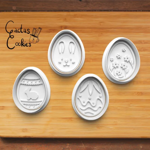 Cortador de huevos de Pascua molde de corte sello Clay Cutter cortador de arcilla