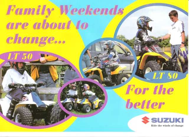 Suzuki LT50 Quad Runner & LT80 Quad Sport UK sales brochure kids quad bikes