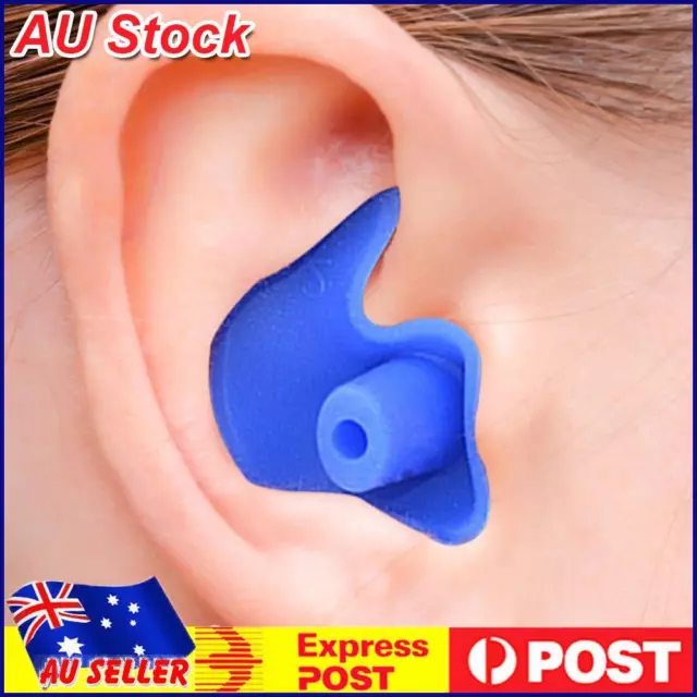 Swimming Ear Plug Diving Ear Plugs Soft Silicone for Adults Kids (Blue)