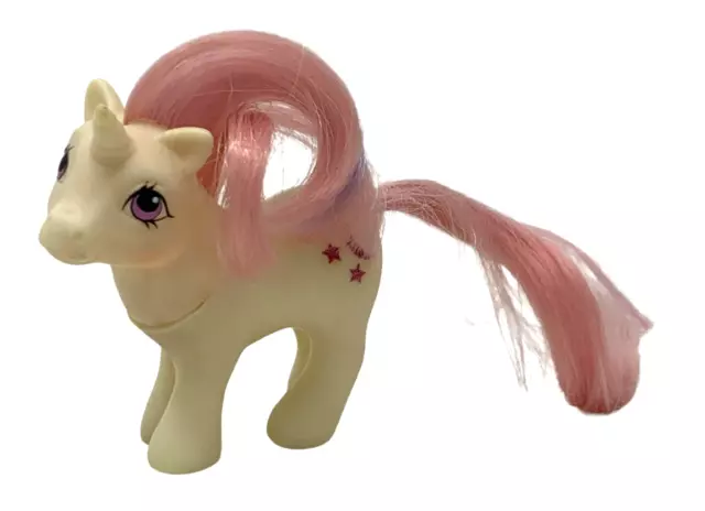 MY LITTLE PONY Moondancer 1984 G1 Hasbro MLP White Pink Hong Kong Unicorn