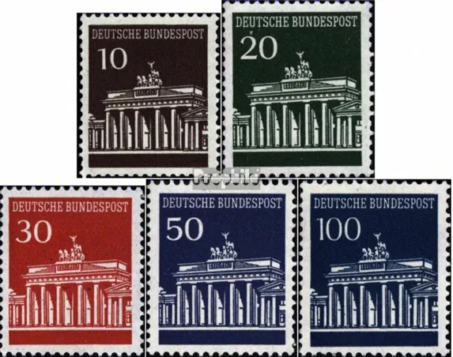 BRD 506v-510v (kompl.Ausg.) FDC 1966 Brandenburger Tor