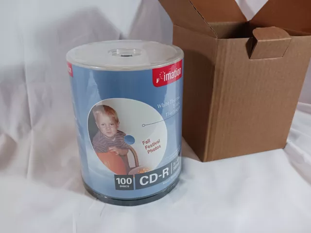 Imation 100 Discs CD-R 1X- 52X, 700MB Music Photos Data NEW & SEALED