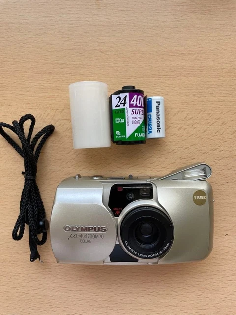 OLYMPUS Μ MJU ZOOM 70 DELUXE Film Camera Tested w/ New Battery