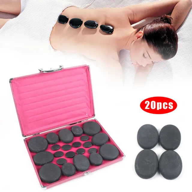 Hot Stone Massage Set Groß Erwärmer Heater Box Spa Massage Stein mit Heizbox NEU 3