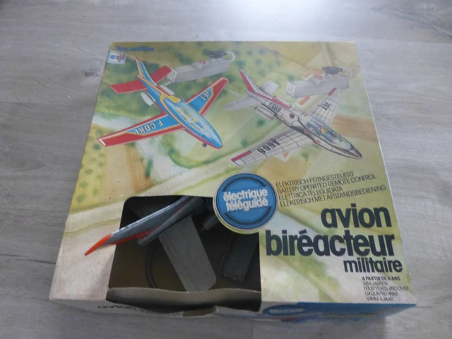 ANCIEN JOUET AVION Joustra bireacteur militaire teleguidé jet J.666 en
