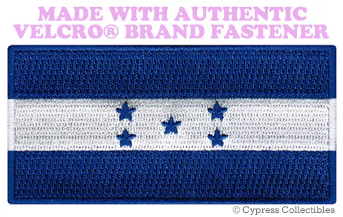 HONDURAS FLAG PATCH EMBROIDERED new SOUVENIR PARCHE w/ VELCRO® Brand Fastener