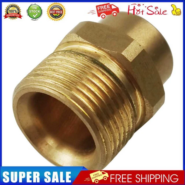 BRASS G1/4 FEMALE to M22-14mm Male Snow Foam Lance Adapter Foam Cannon ...