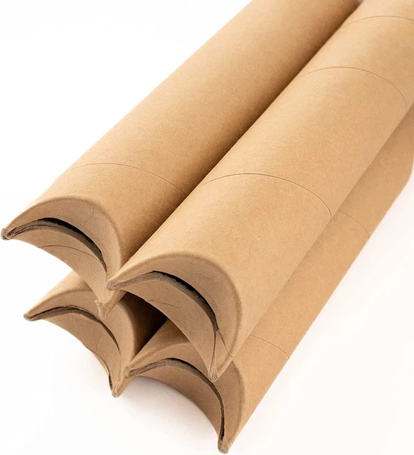 MagicWater Supply 2 inch x 12 inch, Mailing Tubes with Snap Seal (4 Kraft