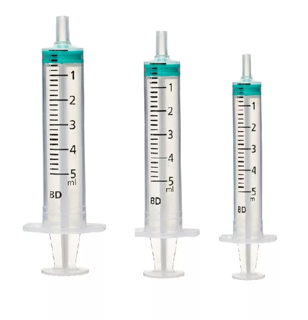 BD Sterile Syringes - Hypodermic Luer Slip- 2ml, 5ml, 10ml - Free Postage